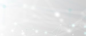 Fondo gris claro con líneas y puntos blancos y azules que forman una red de conexiones. El diseño es abstracto y tecnológico, evocando conceptos de datos digitales y conectividad.